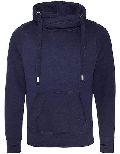 Just Hoods Cross Neck Hoodie  JH021