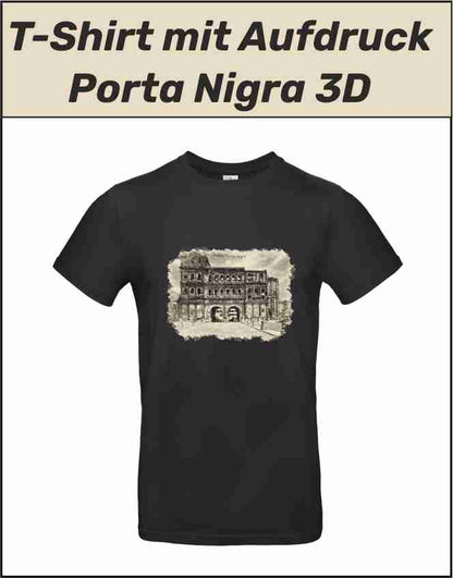 T-Shirt Trier mit Aufdruck Porta Nigra in 3D James & Nicholson Round-T Heavy JN002