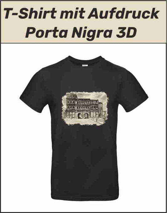 T-Shirt Trier mit Aufdruck Porta Nigra in 3D James & Nicholson  Round-T Heavy JN002