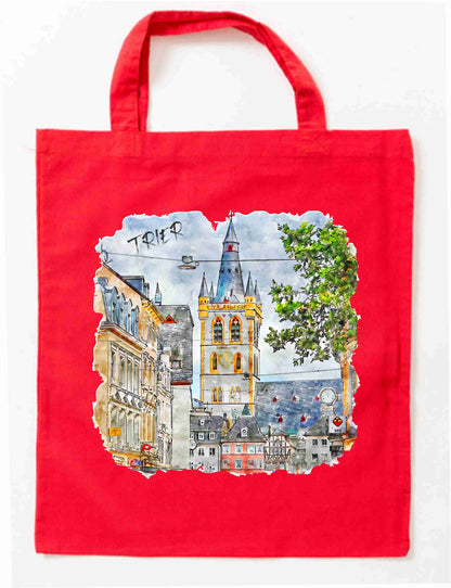 Trier Baumwolltasche aquarell Skizze Handgezeichnete Illustration