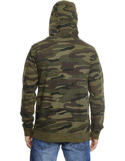 Full Zip Camo Hooded Sweat Jacket Burnside BU8615