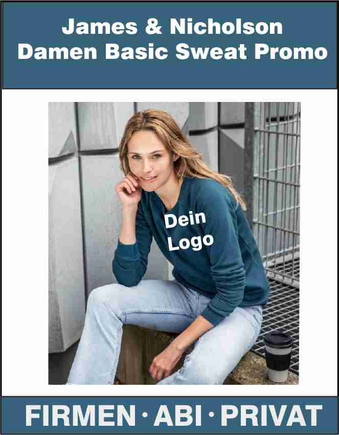 James & Nicholson Damen Basic Sweat Promo - Sweat Lady JN793