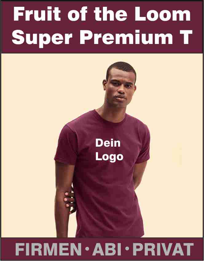 T-Shirt Fruit of the Loom  Super Premium T F181