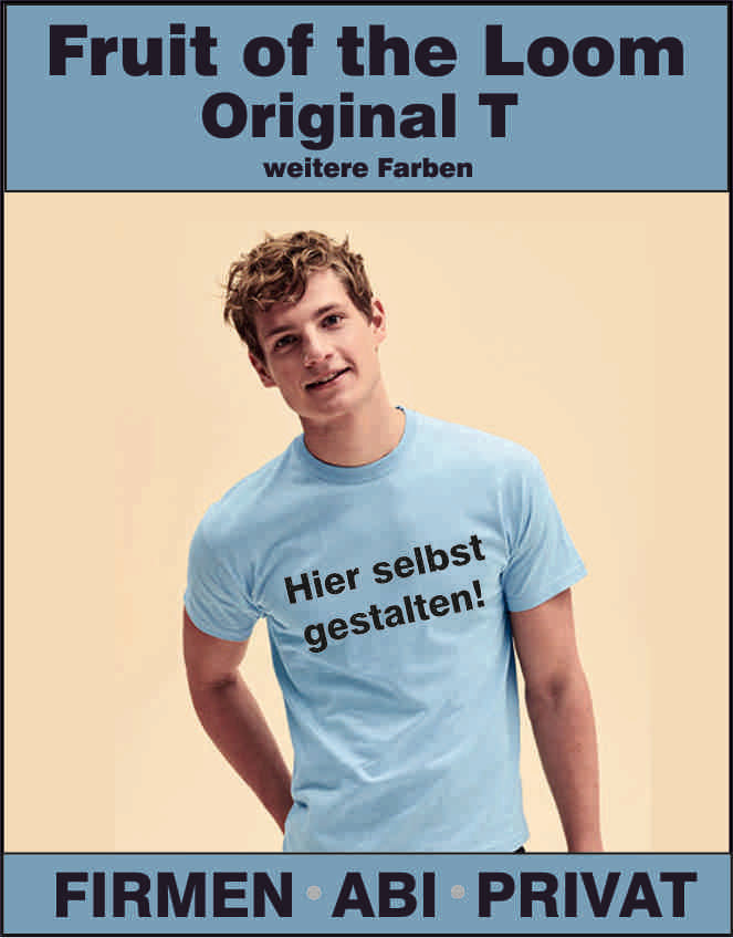 T-Shirt Fruit of the Loom Original T F110 weitere Farbauswahl