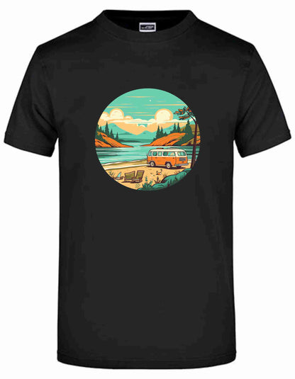 T-Shirt mit Aufdruck "Camping Bus"