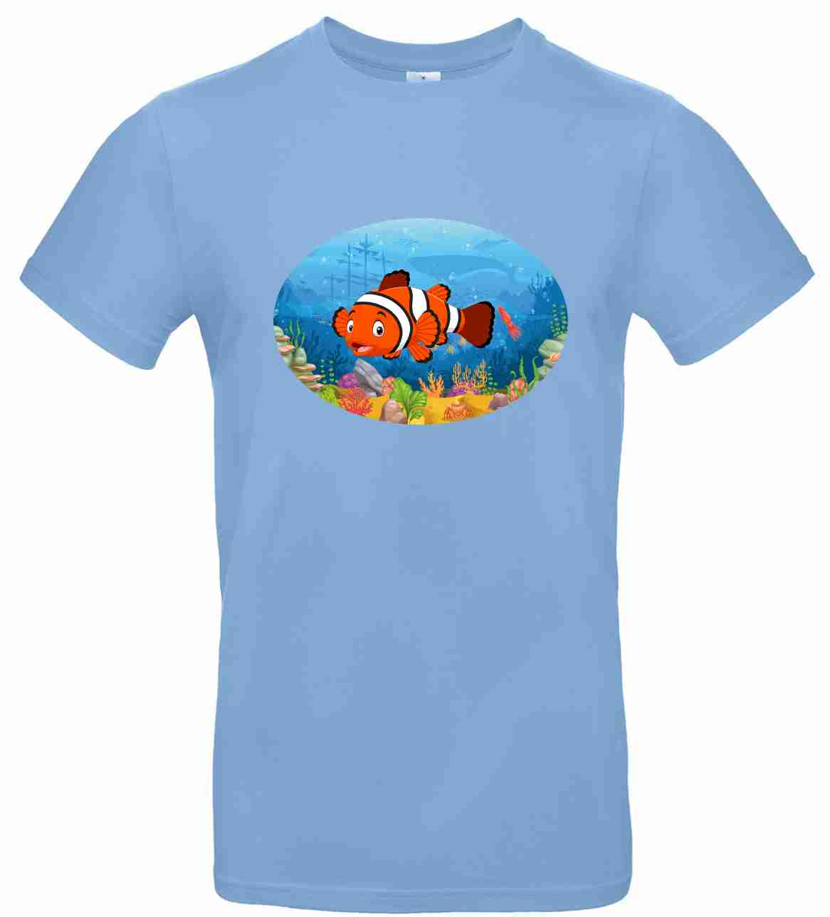 T-Shirt B&C Kids´ Exact 190 Mit Aufdruck "Clown Fish" auch zum selbst gestalten