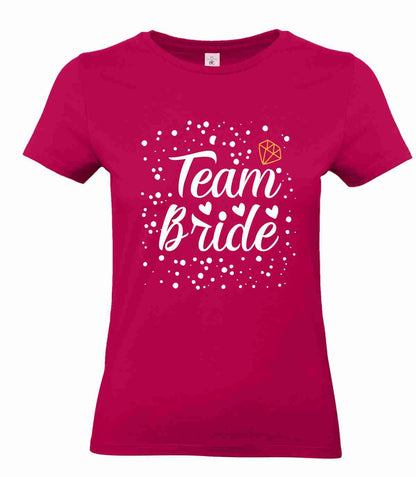 JGA Junggesellinnenabschied T-Shirt  "Team Bride" B&C Women´s  #E190
