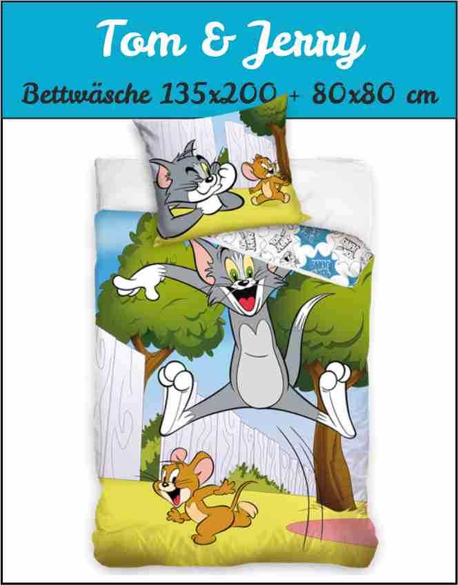 Bettwäsche Tom und Jerry   -  135x200 + 80x80 cm