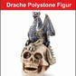 Totenkopf mit Steampunk Drache Polystone Figur  101221