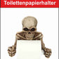 Totenkopf als Toilettenpapierhalter