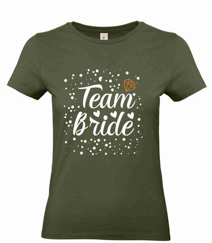 JGA Junggesellinnenabschied T-Shirt  "Team Bride" B&C Women´s  #E190