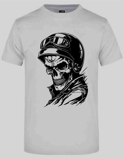 Biker - Skull - Totenkopf Shirt James & Nicholson  Round-T Heavy JN002