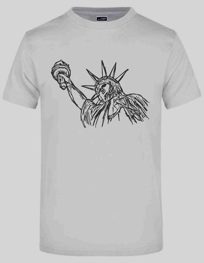 T-Shirt  Handzeichnung Freiheitsstatue
