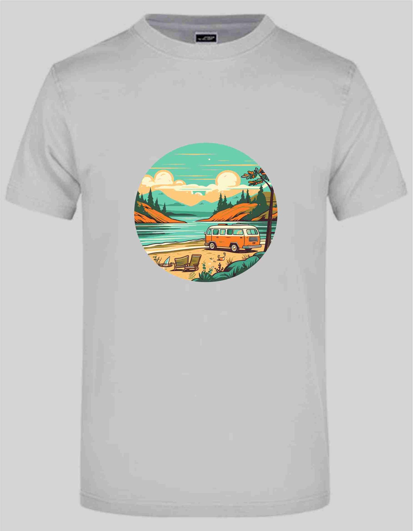 T-Shirt mit Aufdruck "Camping Bus"