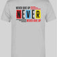 T-Shirt mit Aufdruck „NEVER GIVE UP“