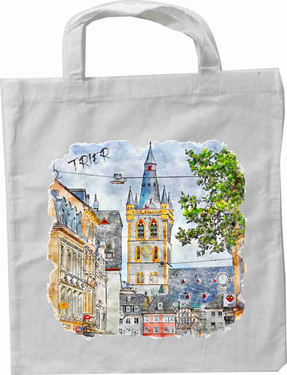 Trier Baumwolltasche aquarell Skizze Handgezeichnete Illustration