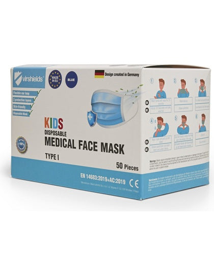 Medical Face Mask Typ I - Kinder (Pack of 50) - Tex-Druck.de Textildruck & mehr....