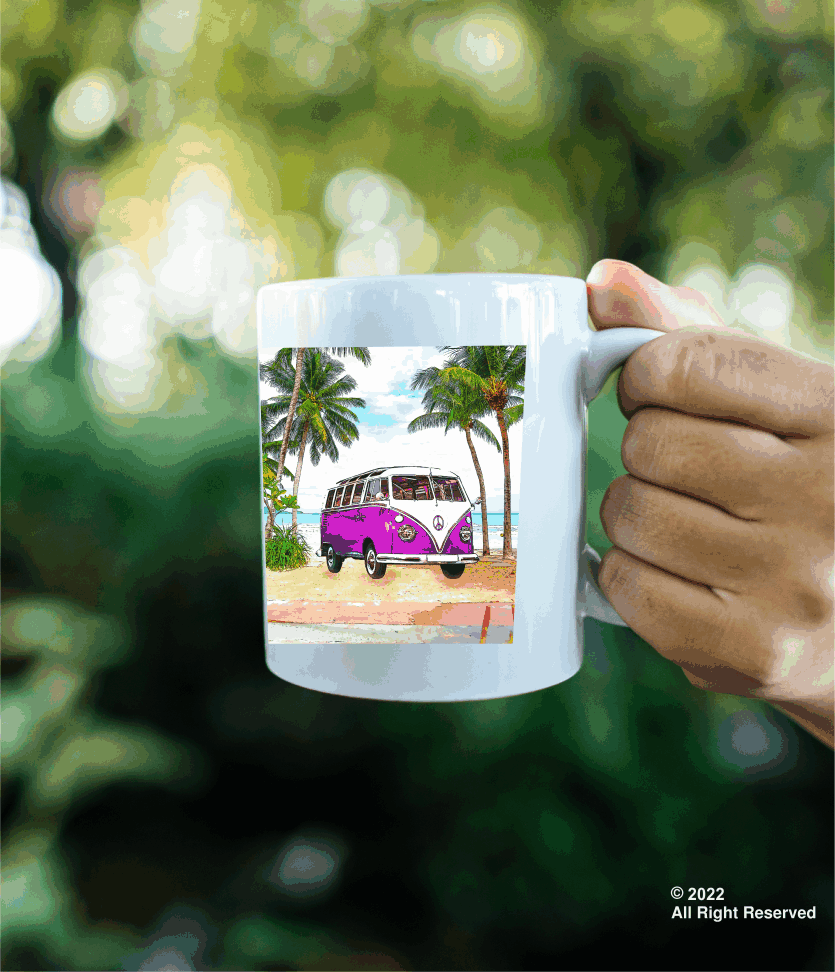 Bus Tasse Retro-Bus Camping