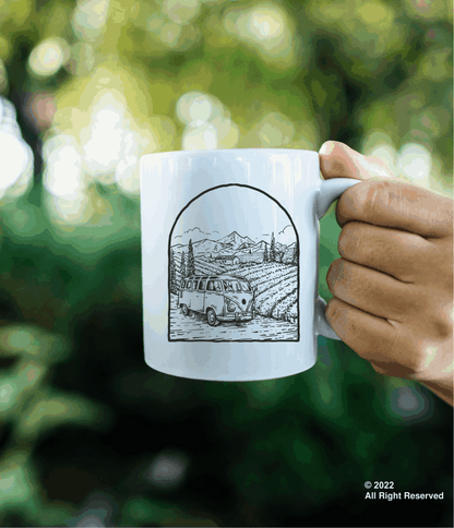 Tasse Vintage Bus Outdoor-Abenteuer
