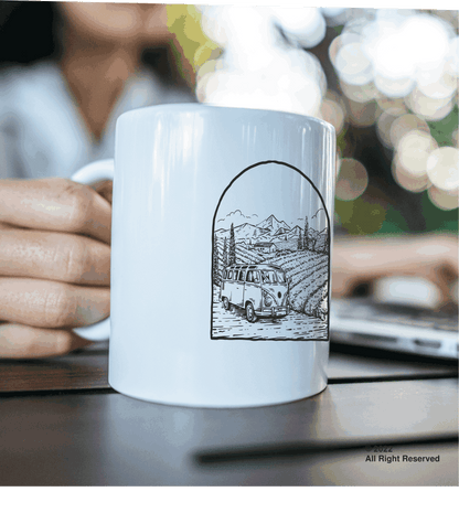 Tasse Vintage Bus Outdoor-Abenteuer