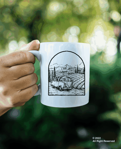 Tasse Vintage Bus Outdoor-Abenteuer