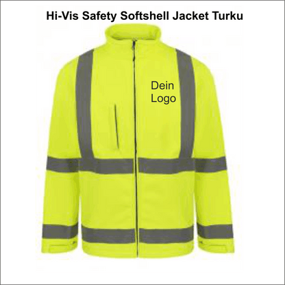 Warnweste Hi-Vis Safety Softshell Jacket Turku KX807 - Tex-Druck.de Textildruck & mehr....